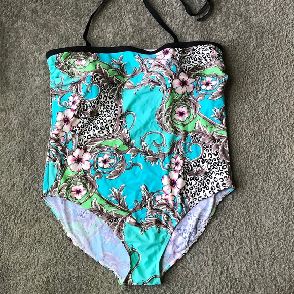 one piece swimsuit Sz 24 NWOT animal print - Picture 1 of 7